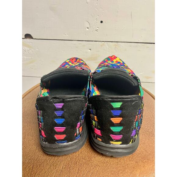 BM Bernie Basket Weave Rainbow Slip-on Shoes. - Picture 2 of 4